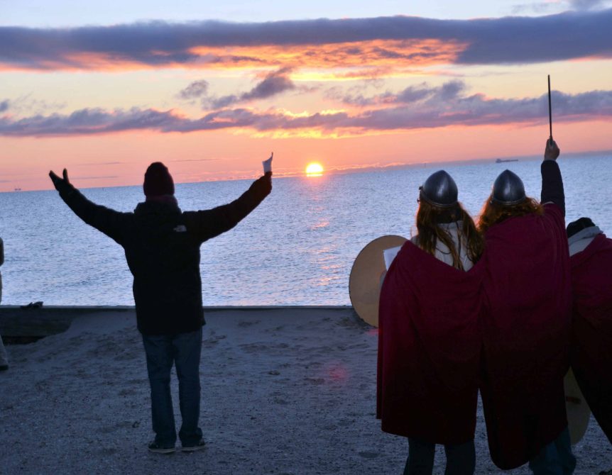 Julebadning 2018. Foto: Jesper Alstrøm.